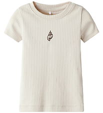 Name It T-shirt - Rib - NbfHusina - Sandshell