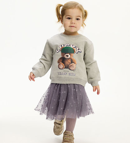 The New Siblings Skirt - TnstPoppy - Gray Ridge w. Smileys