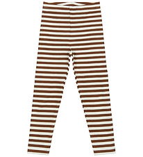 The New Siblings Leggings - Rib - Tonfisk - Kola Striped