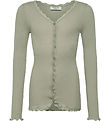 Rosemunde Cardigan - Rib - Balta - Abtei Stone m. Spitze