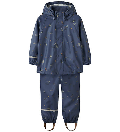 Name It Rainwear w. Suspenders - NmmDry10 - Vintage Indigo w. Pr