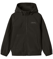 Name It Softshell Jacket w. Fleece - NkmAlfa08 - Cool Block - Bl