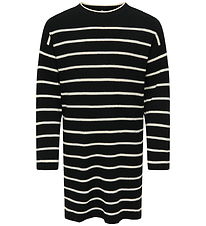 Kids Only Dress - Knitted - Rib - KogIbi - Black/Whitecap Grey