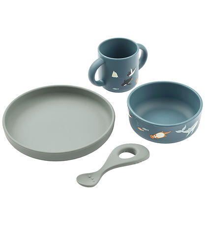 Liewood Bestek-Set - Silicone - 4 Onderdelen - Vivi - Arctic Sea