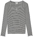 Mads Nørgaard Blouse - Rib - Stripe Tala - Black/Vanilla Ice