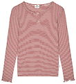 Mads Nørgaard Blouse - Rib - Stripe Tala - Winery/Vanilla Ice