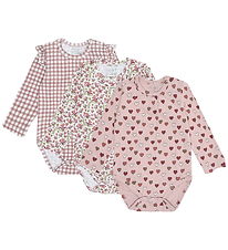 Hust and Claire Bodysuits l/s - 3-Pack - HCBella Little Check - 