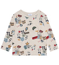 Hust and Claire Blouse - HCAnton Badges - Wheat Melange