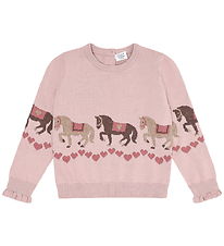 Hust and Claire Blouse - Knitted - HCPani - Adobe Rose w. Horses