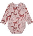 Hust and Claire Bodysuit l/s - HCBri Bows - Adobe Rose