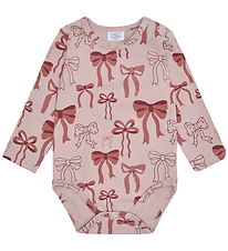 Hust and Claire Bodysuit l/s - HCBri Bows - Adobe Rose