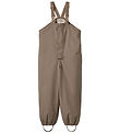 Wheat Rain Pants w. Thermo/Suspenders - PU - Lian - Dry wood