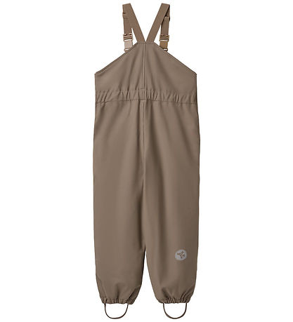 Wheat Rain Pants w. Thermo/Suspenders - PU - Lian - Dry wood