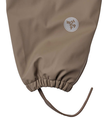 Wheat Rain Pants w. Thermo/Suspenders - PU - Lian - Dry wood