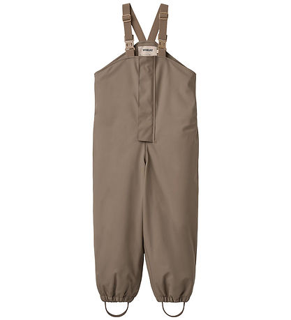 Wheat Rain Pants w. Thermo/Suspenders - PU - Lian - Dry wood