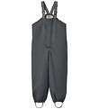 Wheat Rain Pants w. Termo/Suspenders - PU - Lian - Greyblue