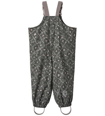Wheat Rain Pants w. Suspenders - PU - Charlo - Forest Lake Check