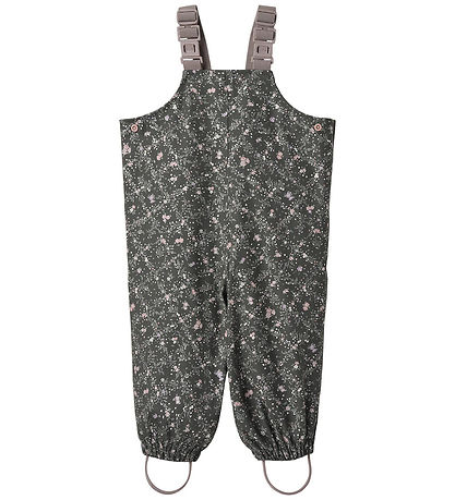 Wheat Rain Pants w. Suspenders - PU - Charlo - Forest Lake Check
