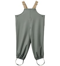 Wheat Rain Pants w. Suspenders - PU - Charlo - Thunder Sky