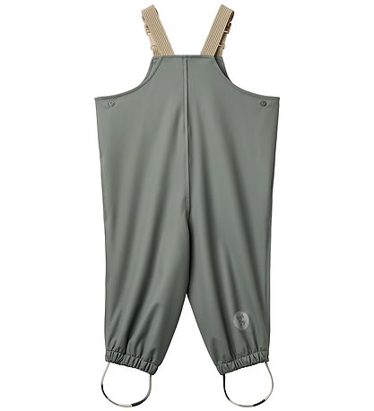 Wheat Rain Pants w. Suspenders - PU - Charlo - Thunder Sky