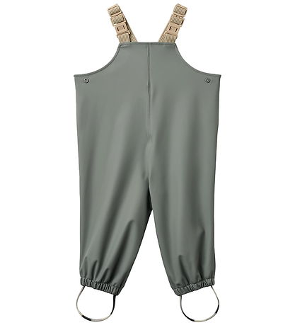 Wheat Rain Pants w. Suspenders - PU - Charlo - Thunder Sky