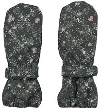 Wheat Mittens w. Fleece - PU - Rily - Forest Lake Checked Flo