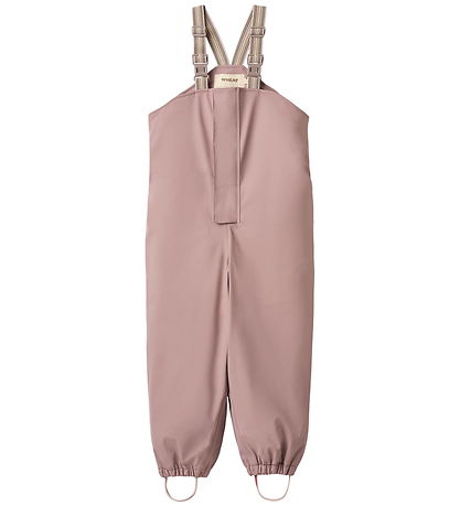 Wheat Rain Pants w. Termo/Suspenders - PU - Lian - Dusty Lavende
