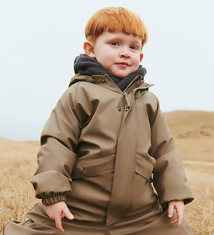 Wheat Rainsuit w. Thermo - PU - Aiko - Dry Wood