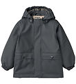 Wheat Rain Jacket w. Termo - PU - Aju - Greyblue