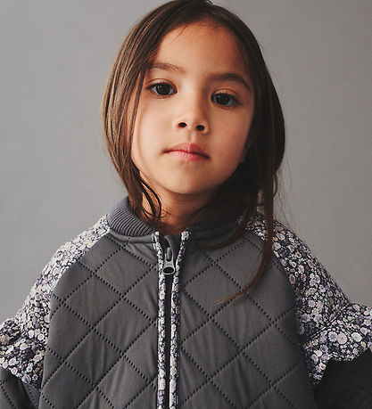 Wheat Thermo Jacket - Ellas - Black Sea w. Flowers