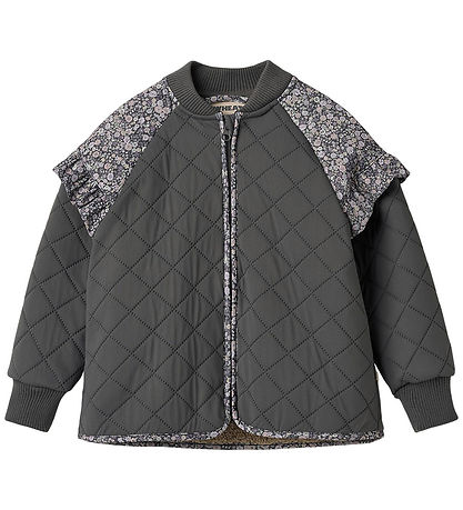 Wheat Thermo Jacket - Ellas - Black Sea w. Flowers