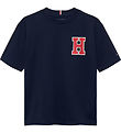 Tommy Hilfiger T-shirt - Varsity Front Back - Dark Night Navy w.