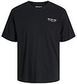 Jack & Jones T-shirt - JjNinety - Black w. White