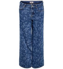 Kids Only Jeans - KogHope - Medium+ Blue Denim w. Flowers