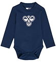 Hummel Bodysuit l/s - hmlMini - Dress Blues w. Logo