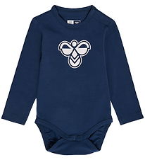 Hummel Bodysuit l/s - hmlMini - Dress Blues w. Logo