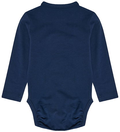 Hummel Bodysuit l/s - hmlMini - Dress Blues w. Logo