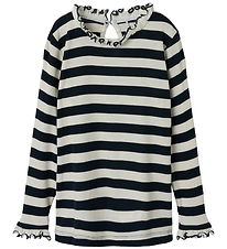 Name It Blouse - NmfPrakula - Dark Sapphire/Bright White