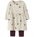 Name It Dress/Leggings - NbfVandora - Summer Sand/Fig