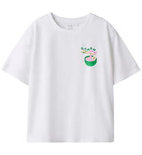 Name It T-skjorte - NkfFannie - Bright White/Ramen