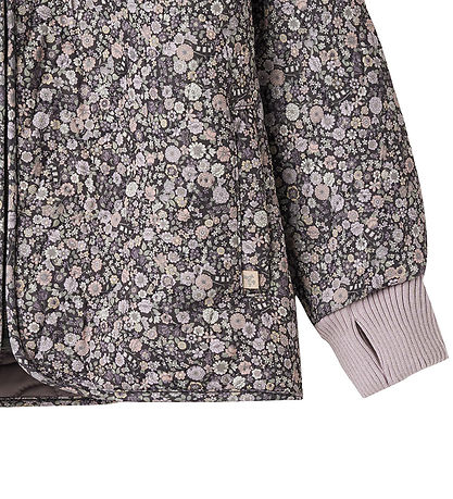 Wheat Thermo Jacket - Thilde - Black Sea Flowers