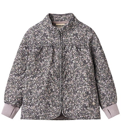 Wheat Thermo Jacket - Thilde - Black Sea Flowers