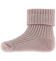 Wheat Socks - Wool - Rib - Ziggy - Dry Rose