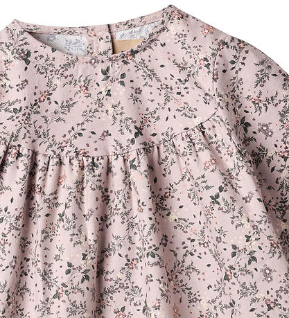 Wheat Dress - Fenja - Lilac Checked Flowers