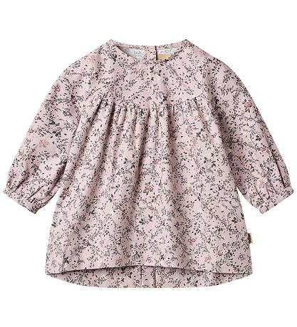 Wheat Dress - Fenja - Lilac Checked Flowers