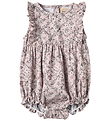 Wheat Summer Romper - Emmaline - Lilac Checked Flowers