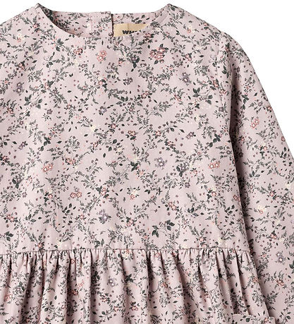 Wheat Dress - Aima - Lilac Checked Flowers
