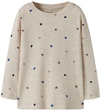 Name It Blouse - Rib - Noos - NmfNutti - Peyote Melange w. Heart