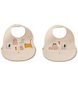 Liewood Bibs - Silicone - 2-Pack - Ember - Cats Duck Dogs/Sa