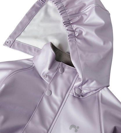 Name It Rainwear w. Suspenders - NmfDry10 - Metallic - Misty Lil